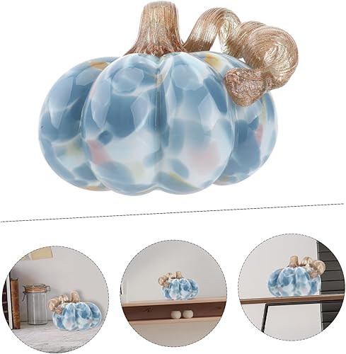 Miniatura 5 de 1 pieza de adorno de calabaza de vidrio soplado figuras de cristal decoración de calabaza de vidrio adornos de vidrio Halloween calabaza de cristal