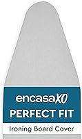Vista 29 de Encasa XO Funda y almohadilla para tabla de planchar de 42 x 14 pulgadas, acolchado de fieltro de 0.118 in de grosor, ajuste y bloqueo de cordón