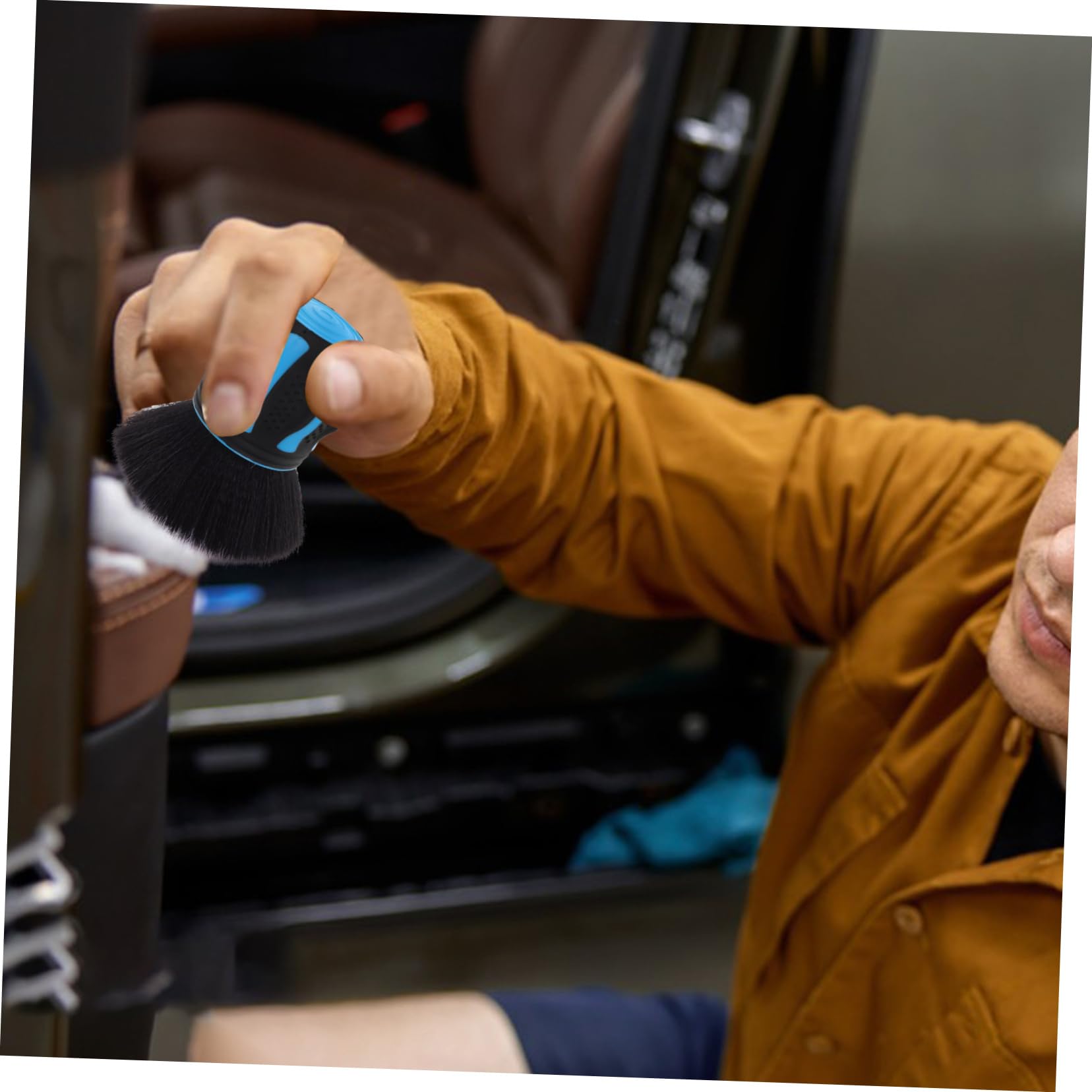 SOLUSTRE Multifunktionale Auto-Innenraum-bürste Mit Weiche Reinigungsbürste Für Lüftungsschlitze Und Details Effektives Auto-Detailing-Werkzeug