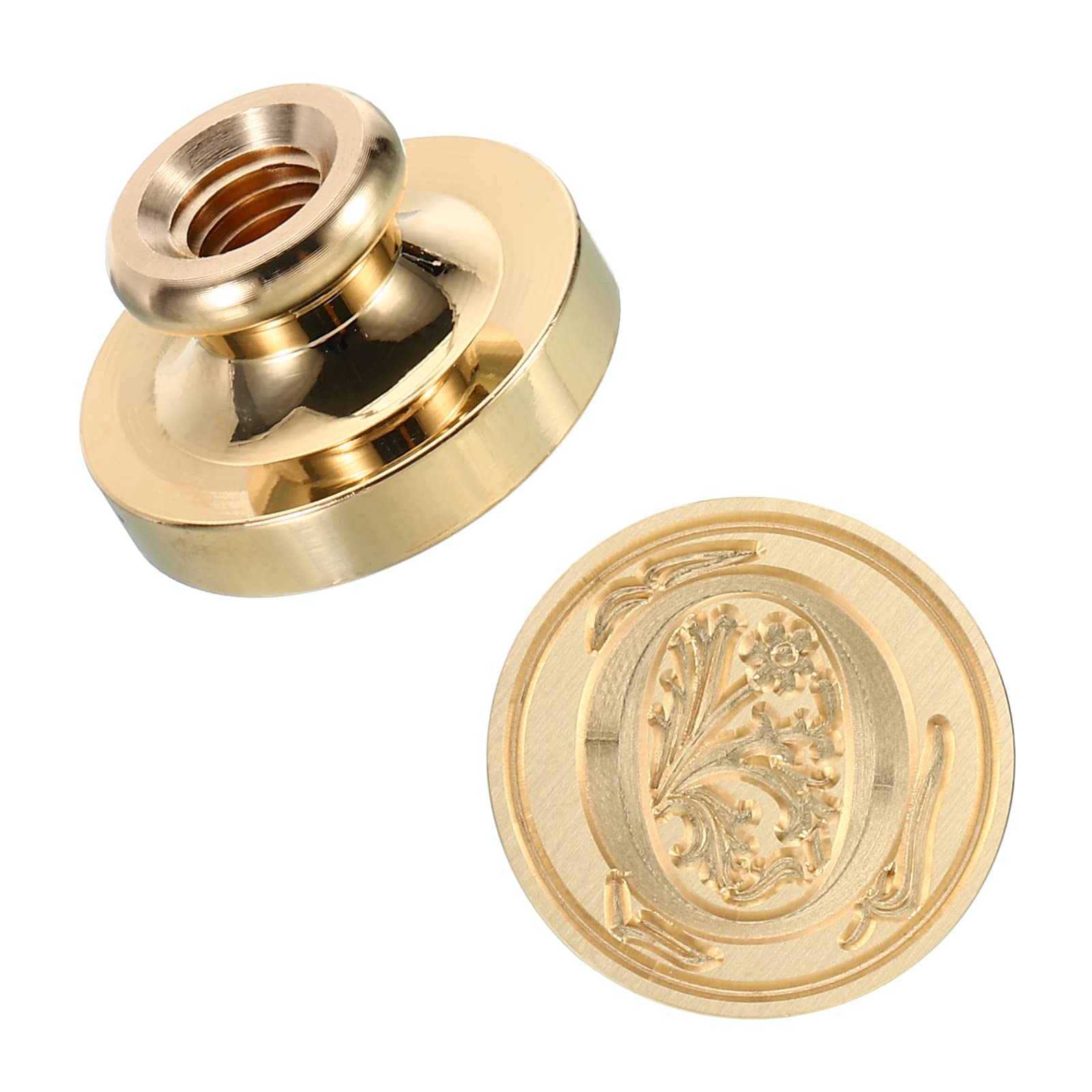 PATIKIL Alphabet O Wax Seal Stamp, Initial Letter Sealing Wax Stamp Classic Retro Brass Head for Envelope Invitation Cards