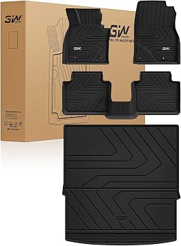 3W Floor Mats & Cargo Liner Fit Mazda CX-50 2023-2026 Not for Hybrid, TPE All Weather Liners Full Set Mazda CX 50 Accessories All Season Guard Odorless Anti-Slip Black