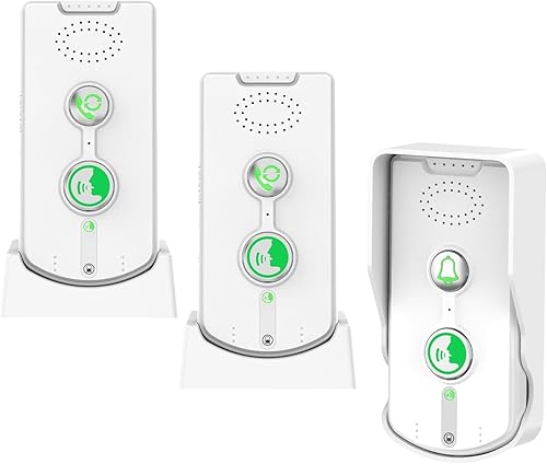 Irishom Wireless Doorbell Intercom Rechargeable Long Distance Smart Intercom Doo