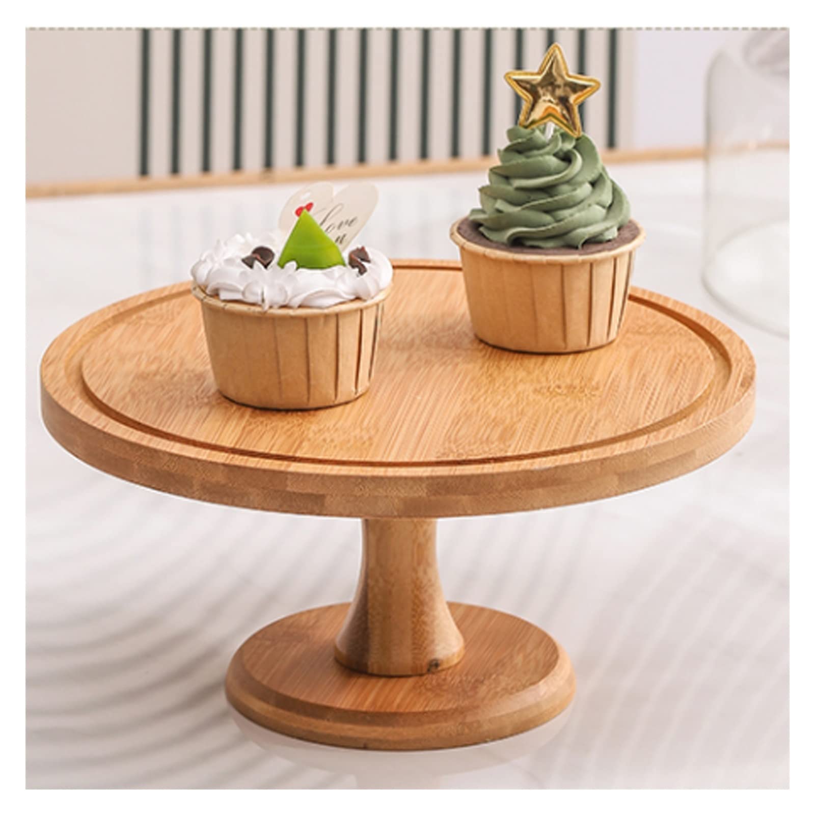 SUNESA Présentoir à Gâteau Grand Plateau à gâteau avec Couvercle Couvercle à gâteau en Verre Transparent for Obtenir Le présentoir à Pain Stand de Gâteaux (Color : Bruin)