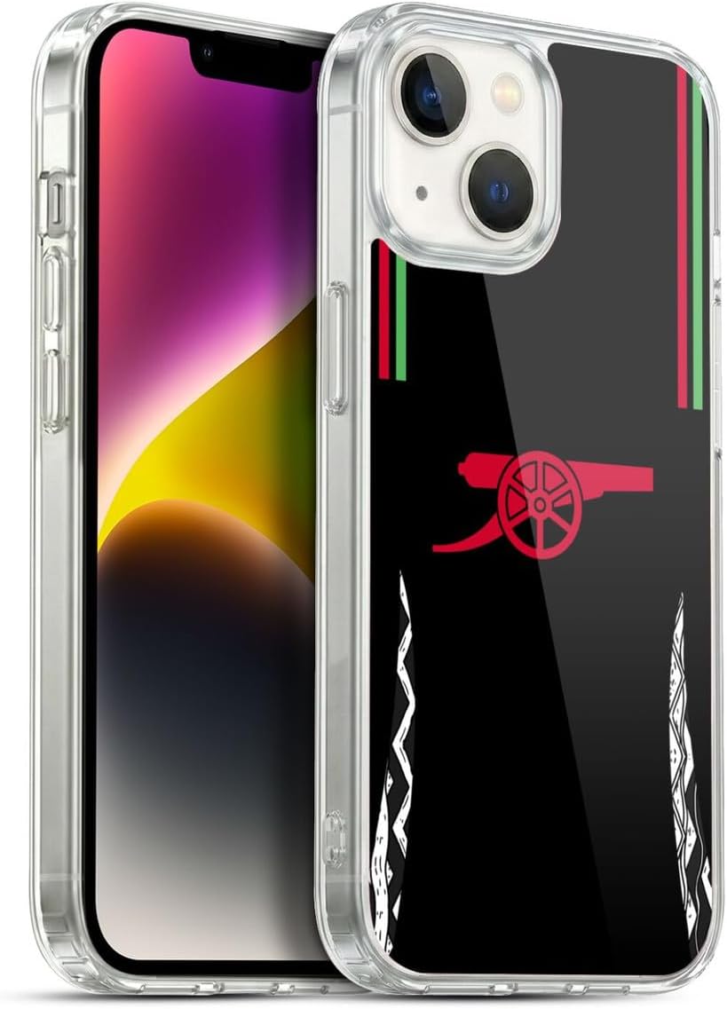 Head Case Designs Officially Licensed Arsenal FC Away 2024/25 Kit Soft Gel Case Compatible with Apple iPhone 14