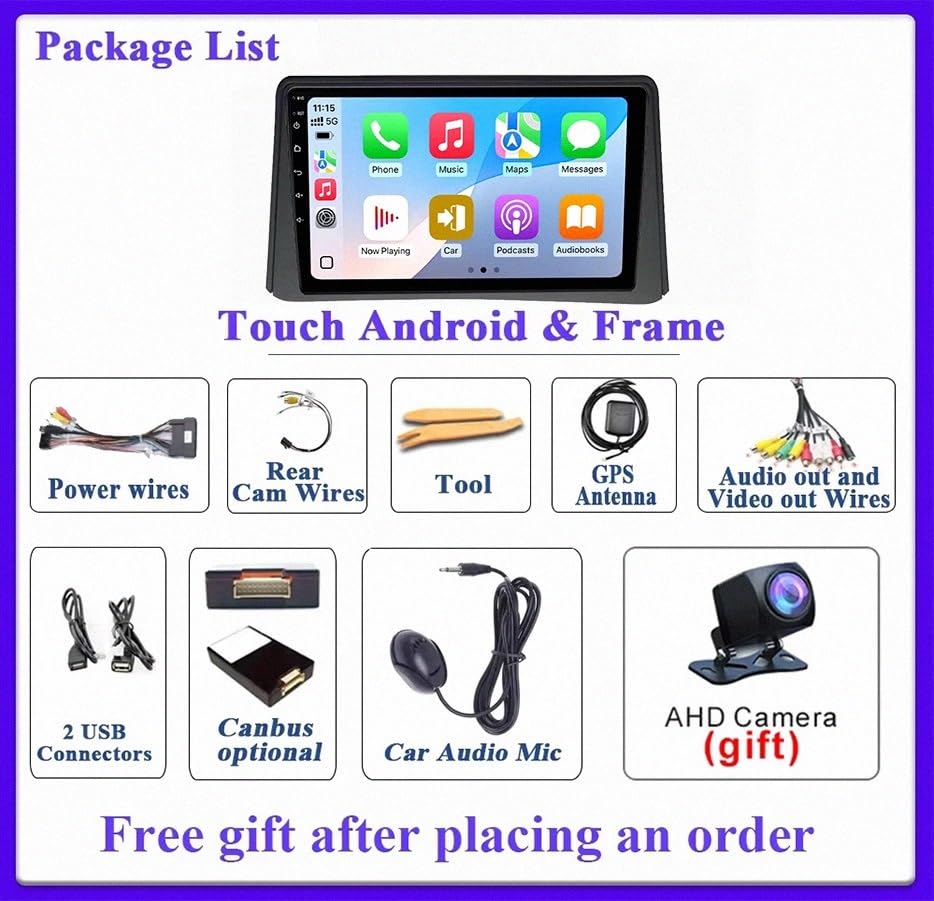 Autoradio Carplay 2 Din Android Auto Opel Mokka 2012-2016 Radio GPS WiFi Bluetooth