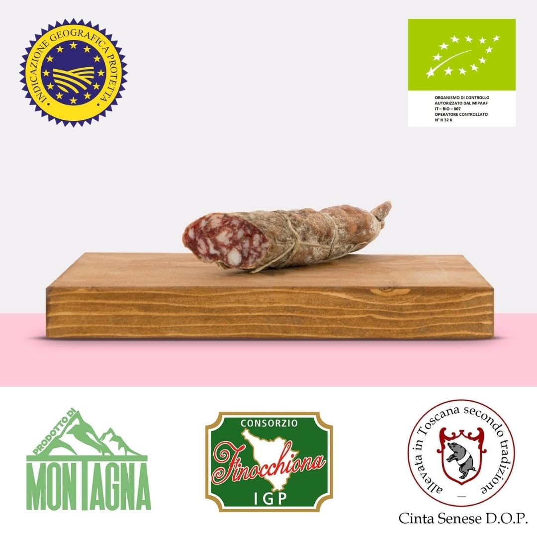 Finocchiona IGP con "Cinta Senese DOP - 500 gr. | Macelleria Savigni | Senza Glutine E Senza Lattosio