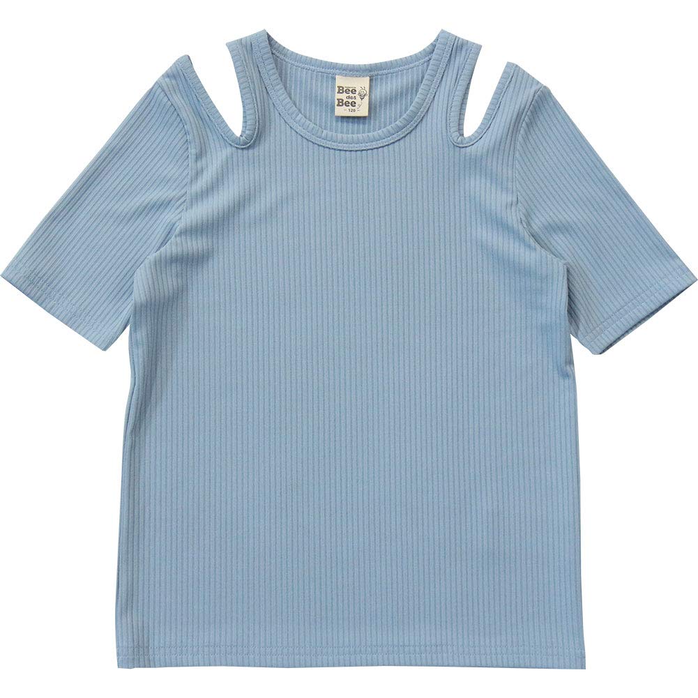 （Bee） ビー カットアウトトップス 子供服 ジュニア キッズ 半袖 Tシャツ リブ 女の子 夏 tbb02519