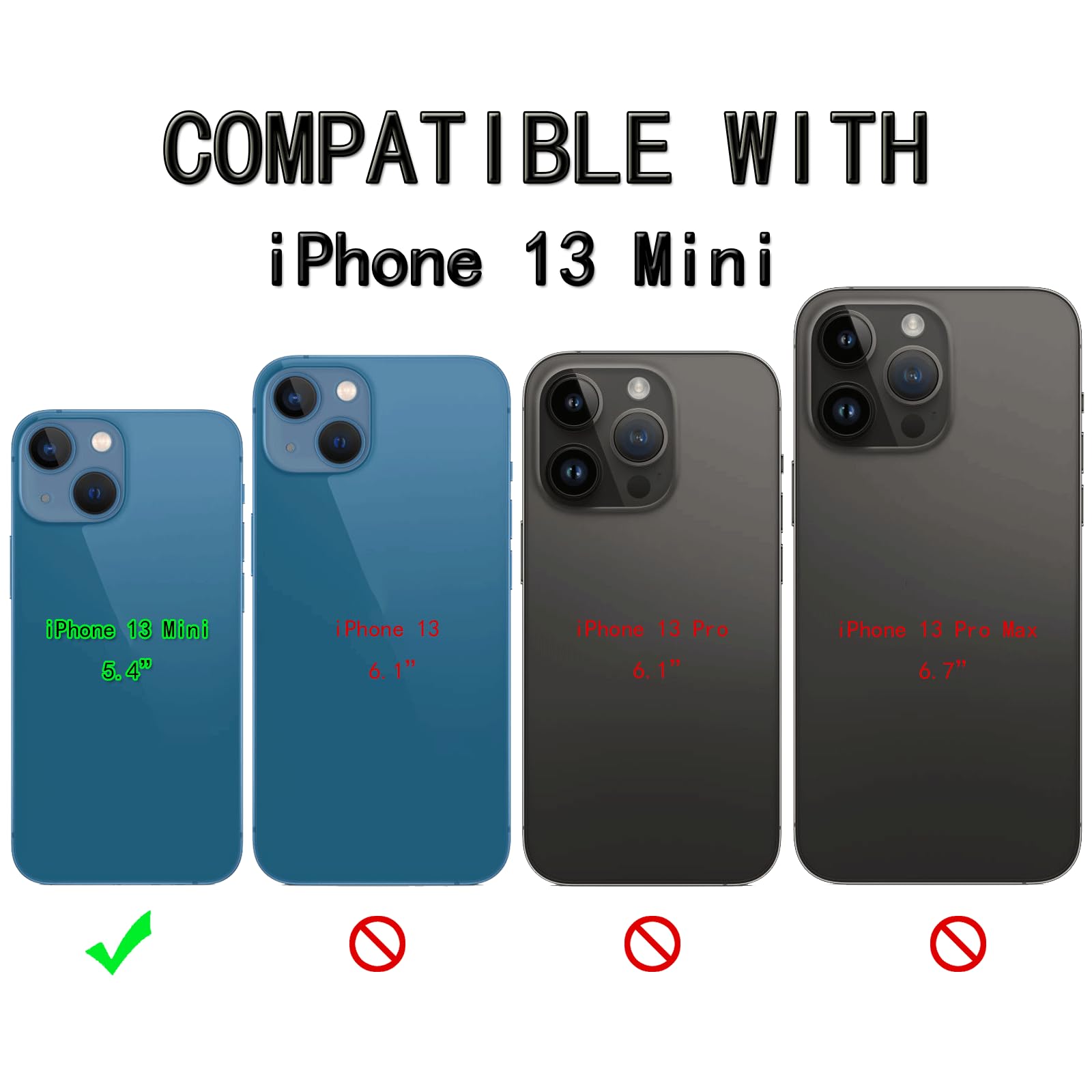 Zouzt for iPhone 13 Mini Case with Cord and Card Holde - Image 2