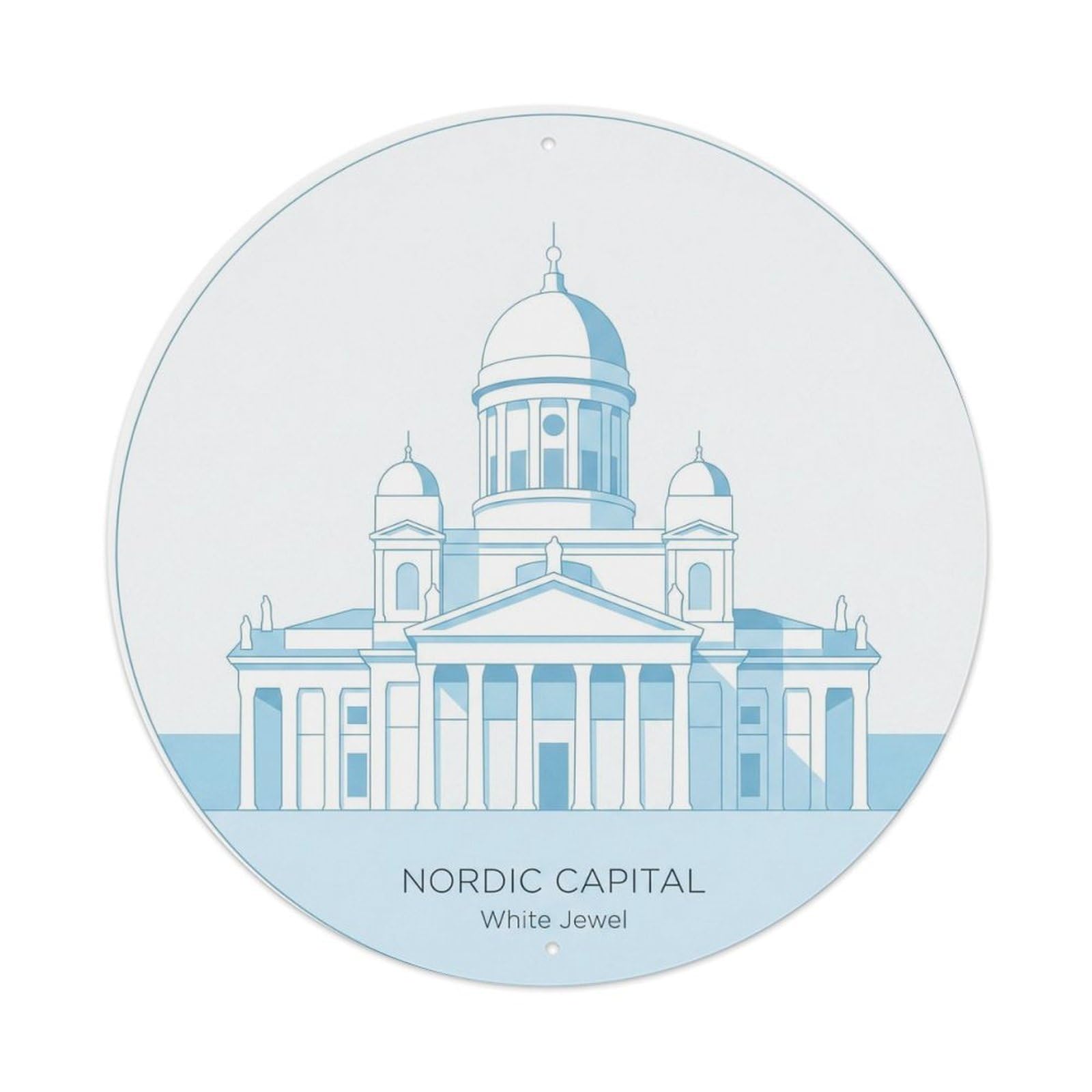 Fqnyr Style Vintage Travel Nordic White Jewel Metal Tin Sign
