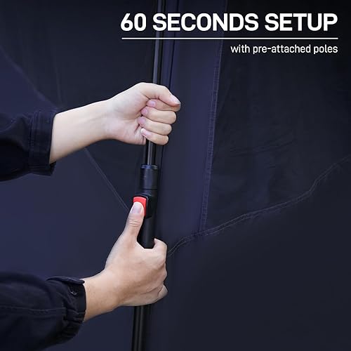 Miniatura 8 de EVER ADVANCED Tienda de campaña opaca para 6 personas, tienda de campaña instantánea para familia con vestíbulo y grandes ventanas de malla, fácil