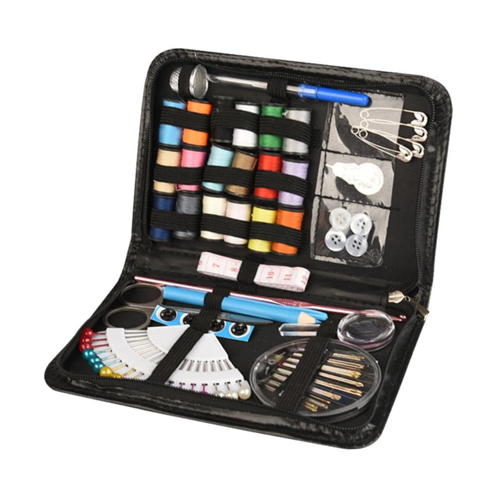 Caja de Agujas e Hilos, práctico Juego de 87 Bolsas de Costura, Hecha a Mano, Multifuncional, para Agujas e Hilos.