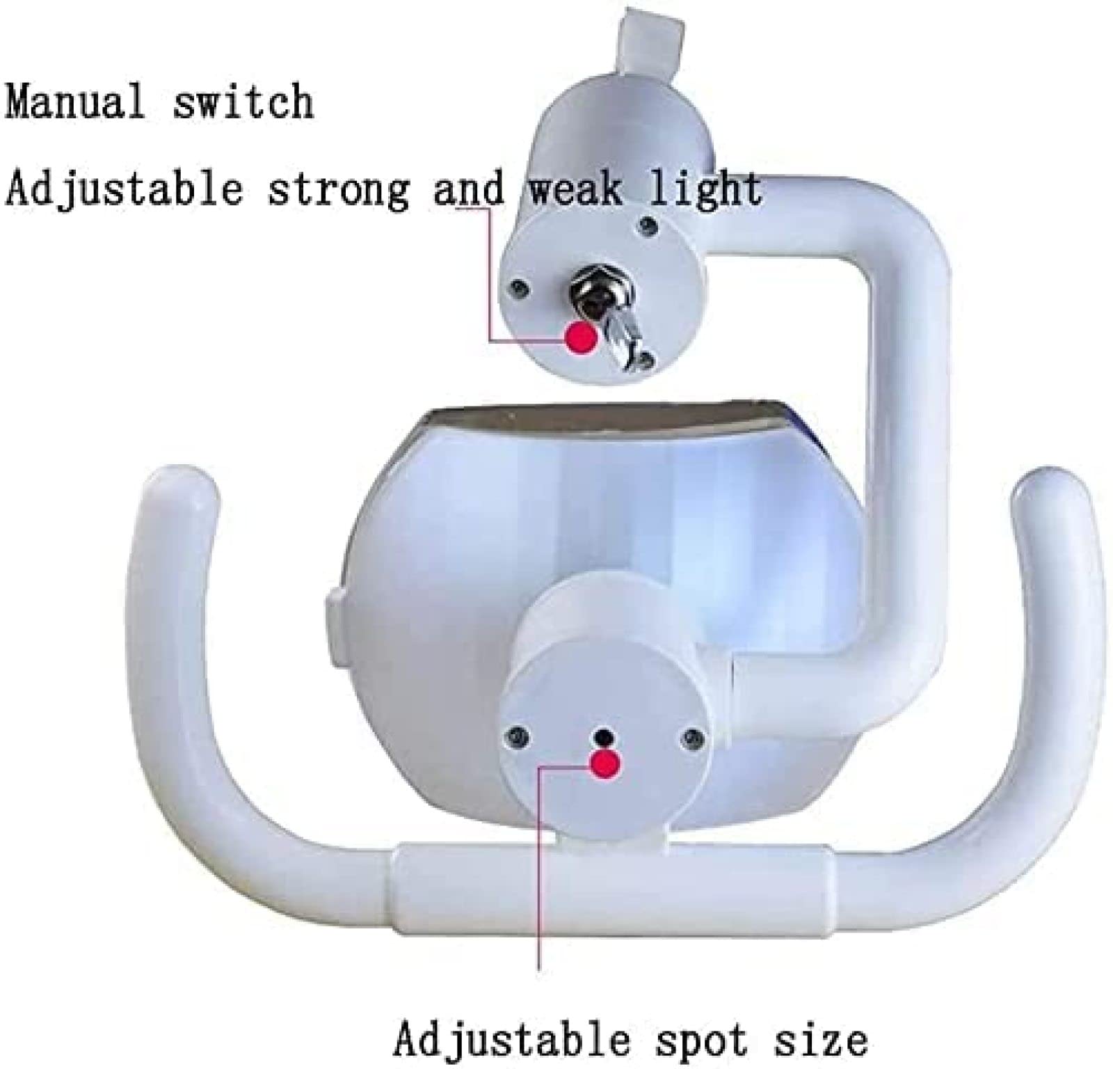 Luz fría sin sombra para examen médico quirúrgico LED para colgar en la pared, luces dentales quirúrgicas para lámpara de examen médico, adecuadas para salones dentales, de otorrinolaringología y de