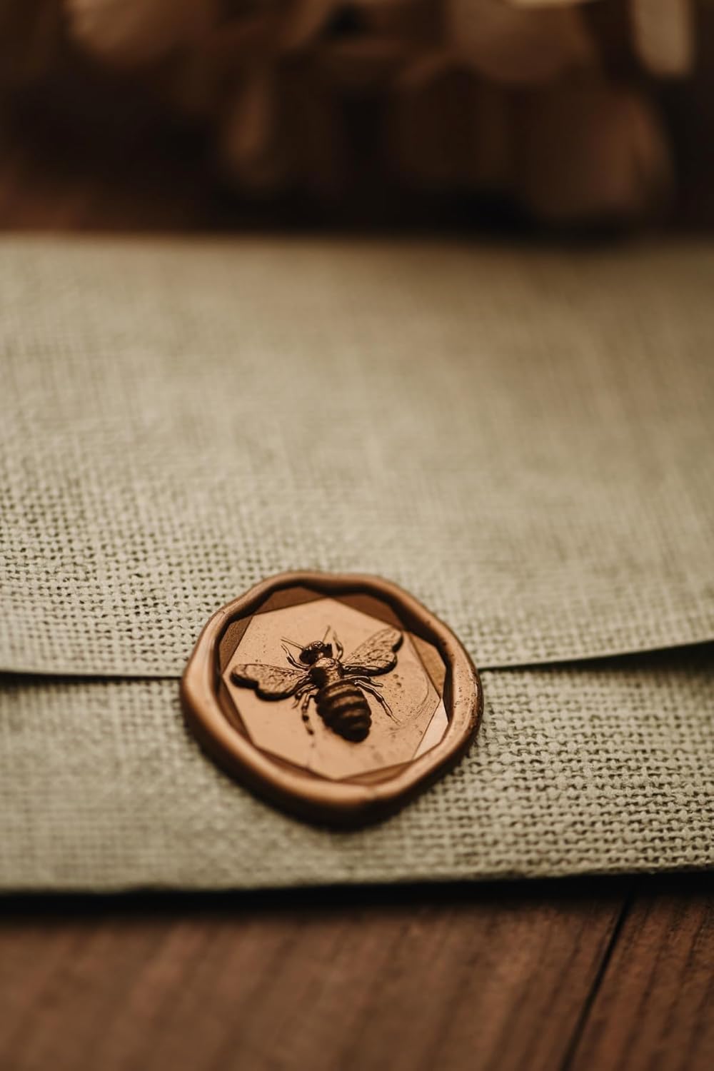 3D Bee Honeycomb Wax Seal Stamp - for Wedding Invitations, Cards, Gift Wrapping, Branding, Art Craft Project