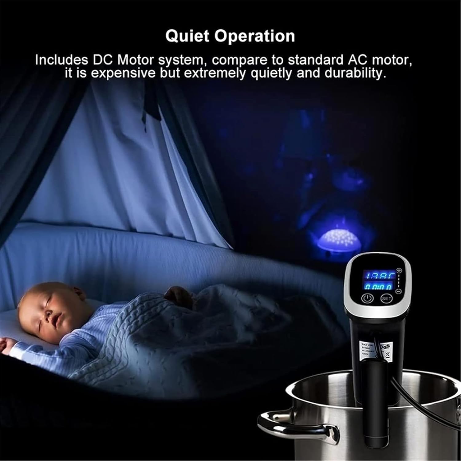 Sous Vide Kit Set, 1200W Professional Thermal Immersion Circulator Cooker with Digital Display, Accurate Temperature Time Control and IPX7 Waterproof Design, for Hotels, Western Restaurants