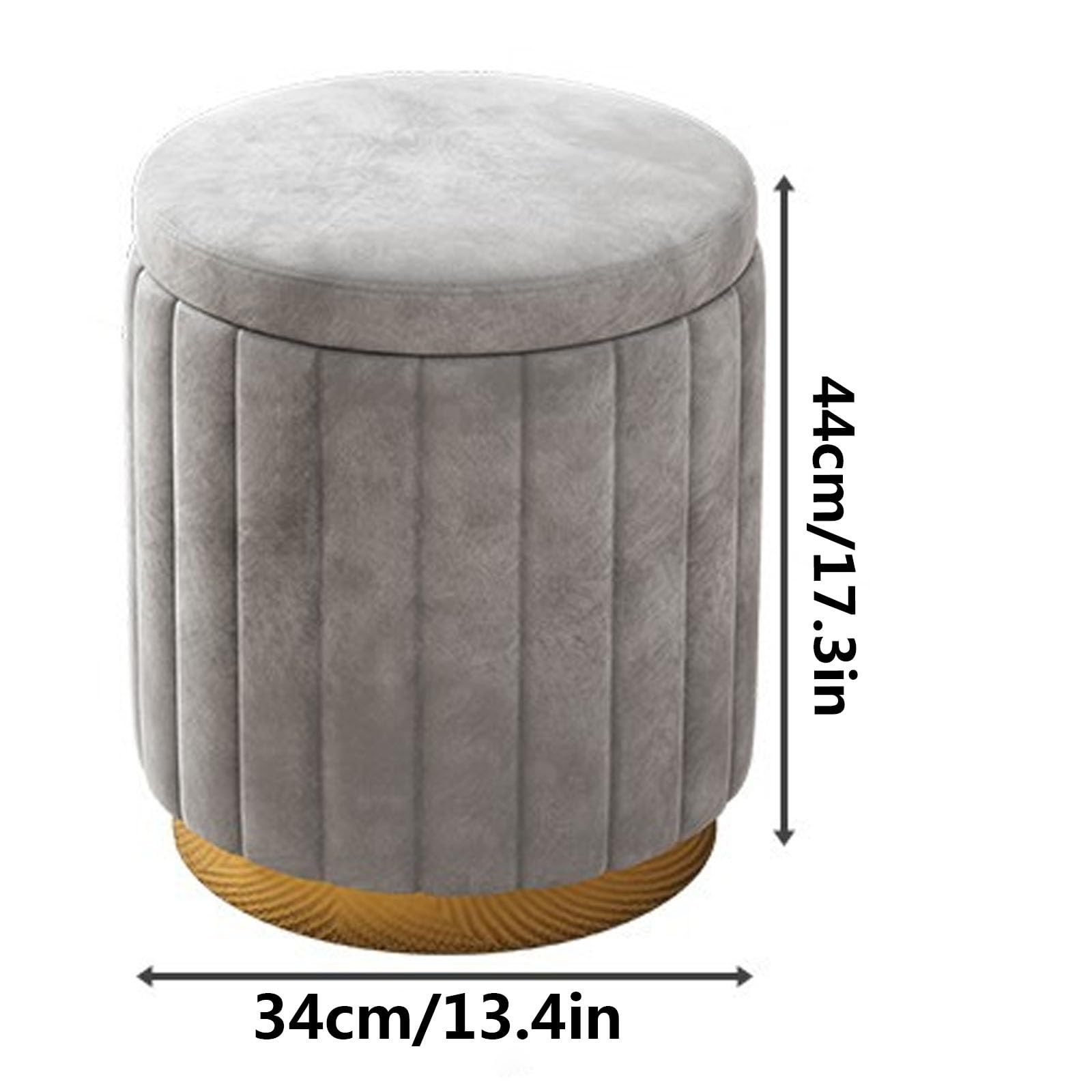 Pouf Poggiapiedi Moderno Rotondo In Tessuto Vellutato Per La Camera Da Letto E Il Soggiorno Rosa Sedona 86547877