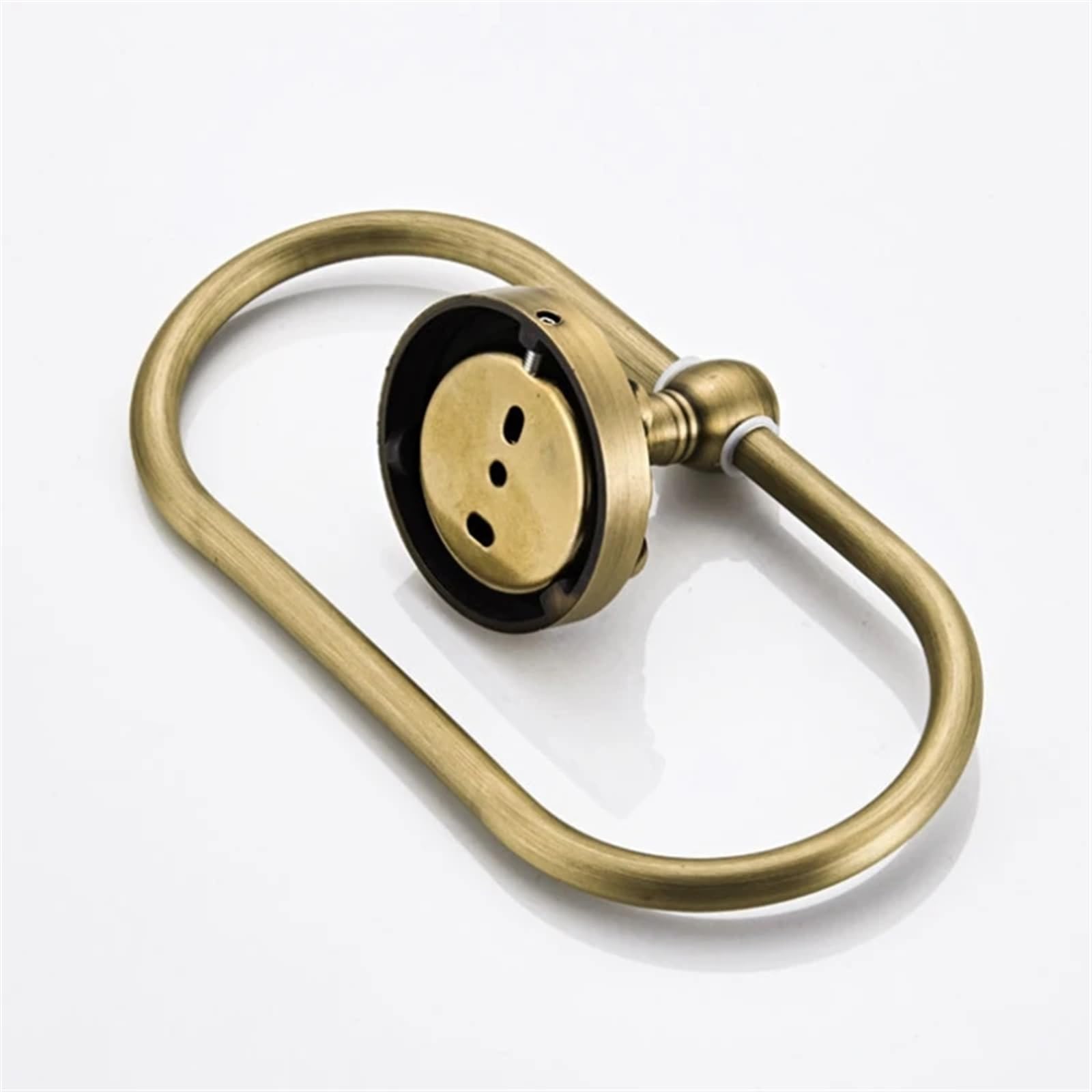 Toallero de Pared, Toallero Redondo de Pared, Accesorio clásico Antiguo for baño.(Black)