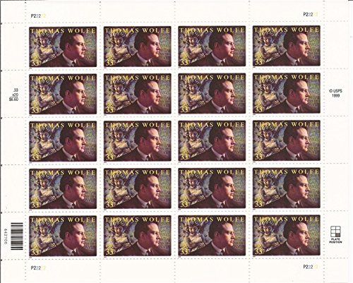 Timbres US Scott 3444 Thomas Wolfe | 20 feuilles de collection