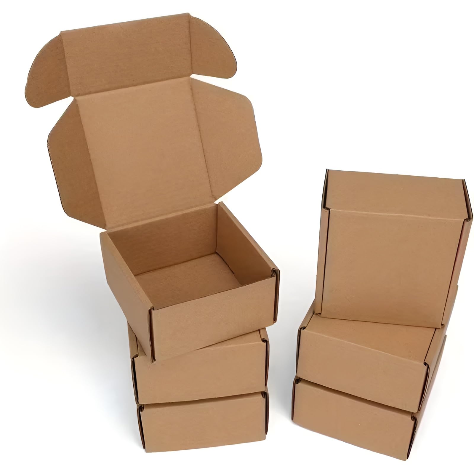 Cardboard Heavy Duty Postal, Gift, Shipping, Packaging, Mailing Boxes 160mm x 160mm x 100mm (6"x6"x4") - for Parcels, Post, Ecommerce, and Gifts - Pack of 25