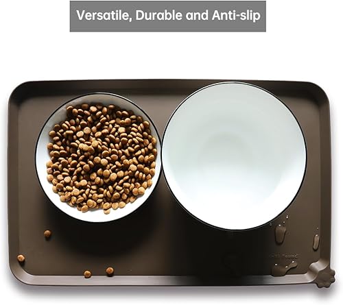 Miniatura 182 de Hoki Found - Bandeja de silicona para comida de mascotas , tapete mantel individual antideslizante para mascotas, tapete impermeable de alimentación