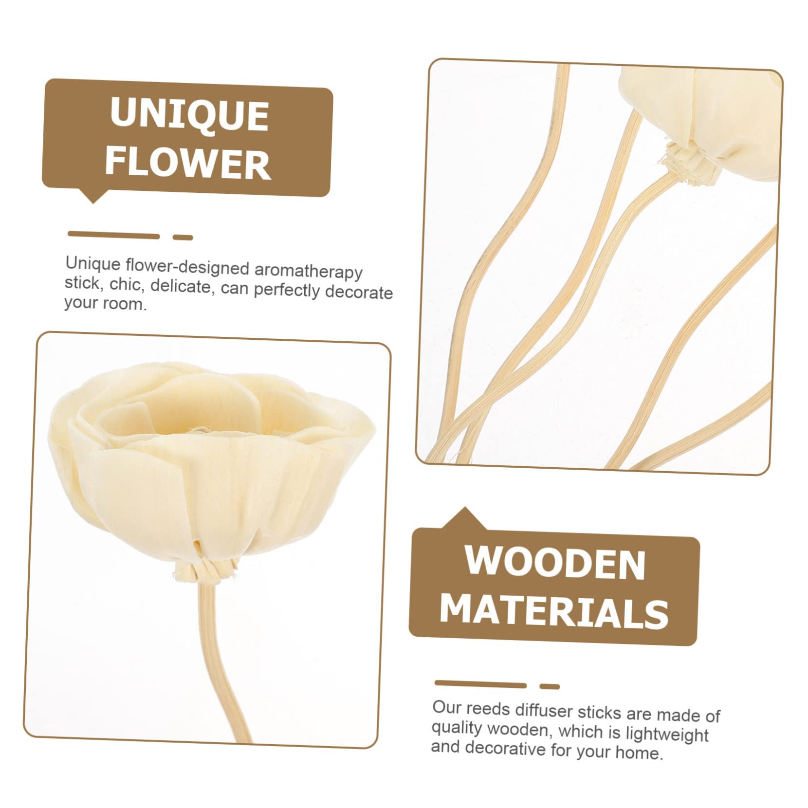 Gogogmee 10pcs Diffuser Sticks Flower Diffuser Sticks for Home Fragrance Decorative for Ambiance Any Space