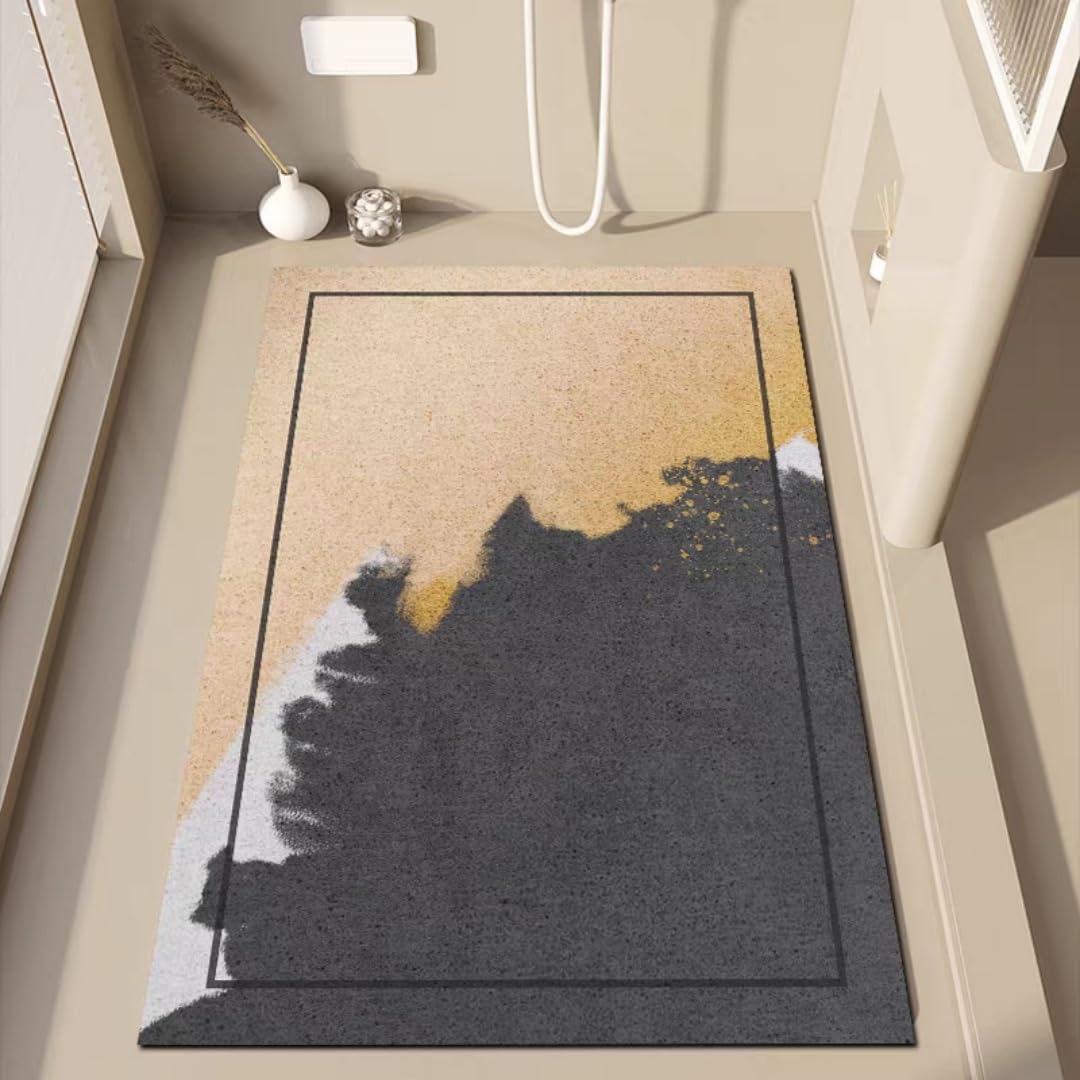 Alfombra ducha antideslizante moderna de 100x120cm ideal para un baño familiar seguro y seco