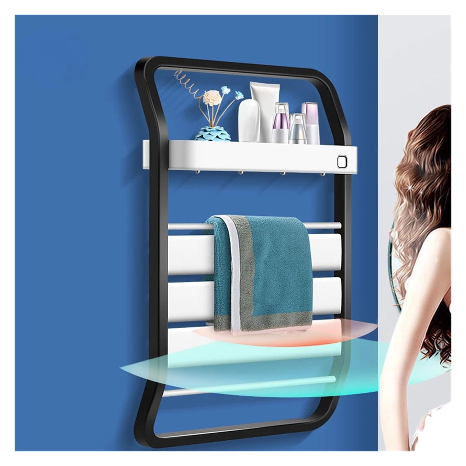 Scaldasalviette Elettrico for Bagno, Scaldasalviette Riscaldato, Asciugatrice Gratuita, Accessori for La Casa, Decorazione for Hotel Sicuro Efficace