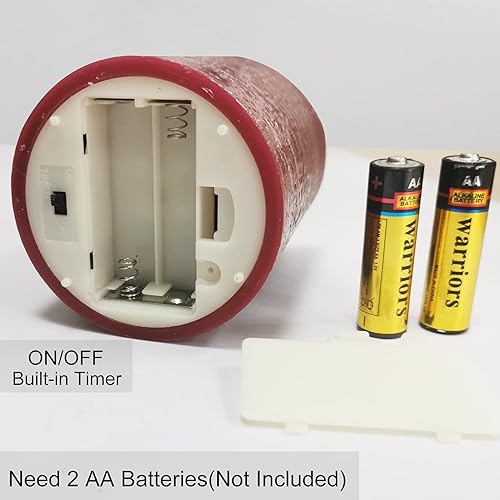 Miniatura 19 de Juego de 3 velas sin llama parpadeantes (3 pulgadas de profundidad x 4 pulgadas de alto, 5 pulgadas de alto, 6 pulgadas), velas LED de cera real