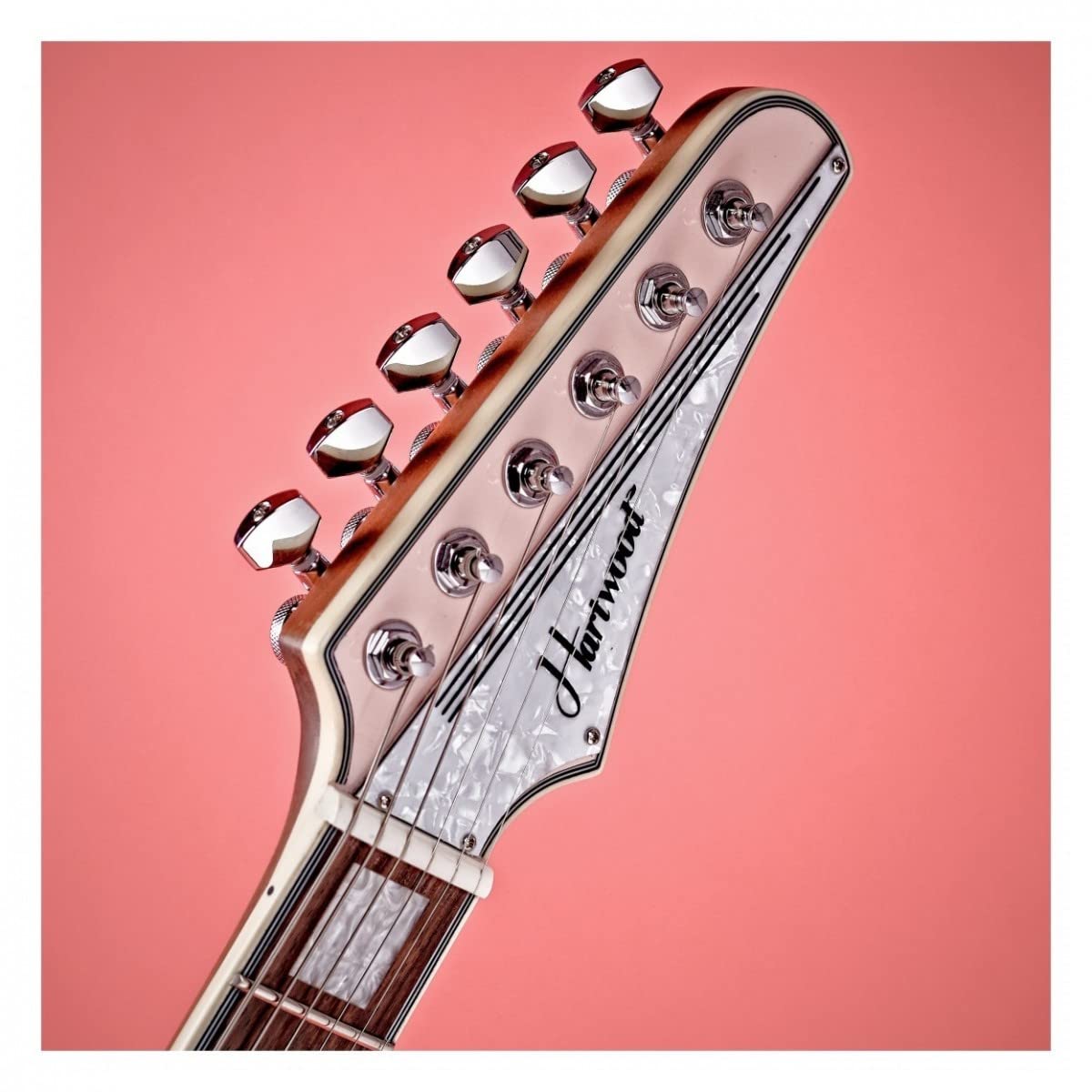 Hartwood Offset Vintage Style E-Gitarre, Strawberry Milkshake