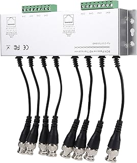 Passive Video Balun Transceiver, CCTV Video Balun, Compatible with All HDCVI,HDTVI,HDAHD Video Conferencing for Professional Use Video Surveillance