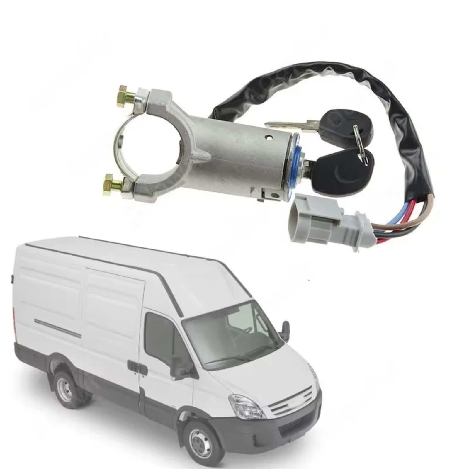 Juego de cilindro de encendido Cilindro De Encendido Llave Interruptor De Encendido Barril Cerradura De Puerta Compatible Con DAILY 2000 2001 2002 2003 2004-2006 2992551 2991727