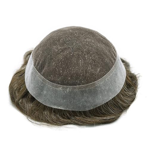 Vista 336 de Mens Toupee Hair Piece Human Hair Replacement System For Men Soft French Lace Men Hair System Hairpieces For Men Toupee For Men Protesis Capilar