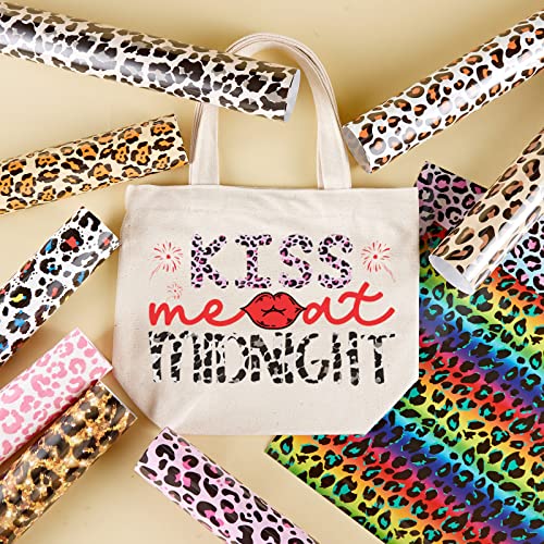 Tintnut Leopard Htv Heat Transfer Vinyl - 10 Sheets 12 X 10 Inches Cheetah Heat Transfer Vinyl Safari Htv Animal Printed Iron On Vinyl For T-Shirts Compatible With Cricut Or Silhoutte Cameo #TOP3
