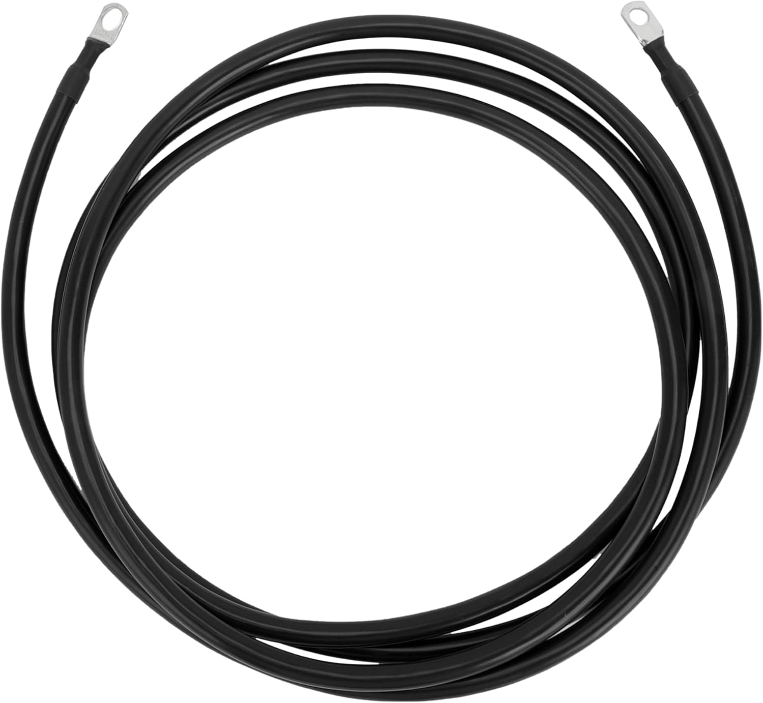 1 Pc Universal Battery Inverter Cable 3/8" Lug 5/16" Lug 10FT Battery Cable 4 AWG Gauge Black Tinned Copper