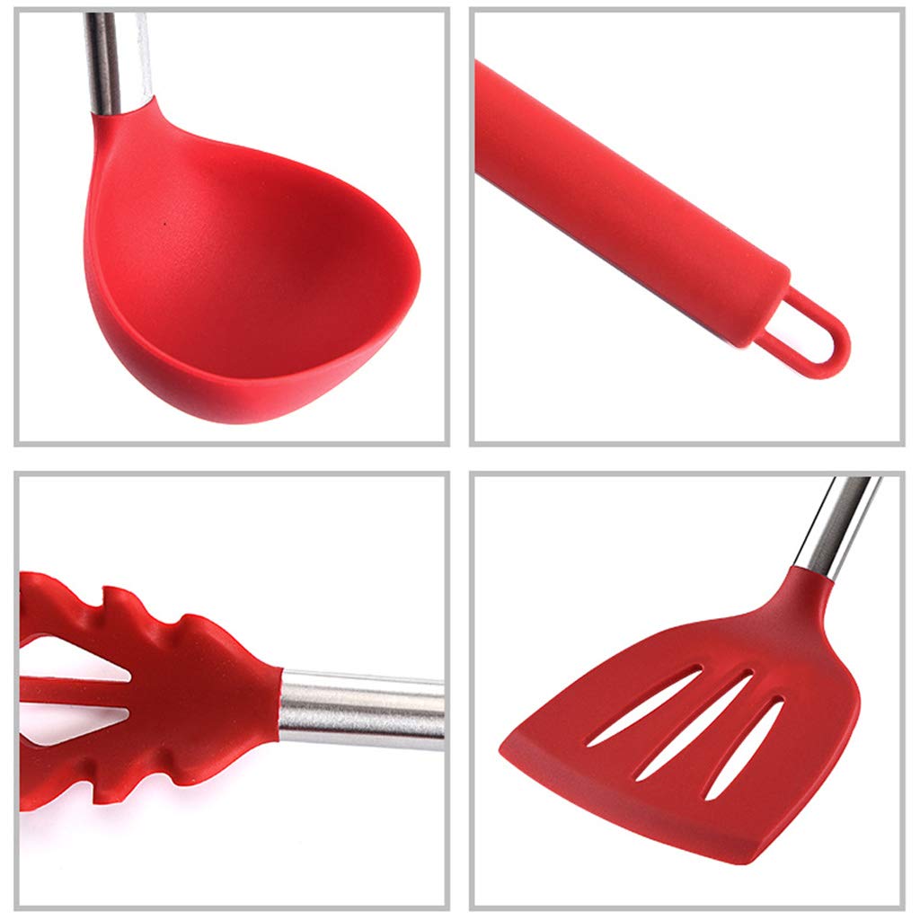 Kochutensilien, Küchenset, Edelstahlgriff, Kochgeschirr, Küchenspatel, Zubehör, Ray-Utensilien-Set