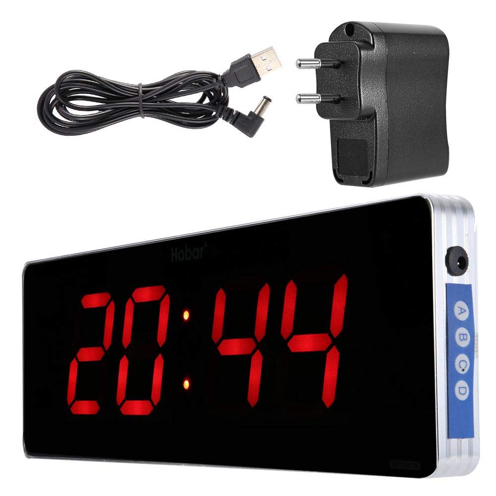 Orologi da parete elettronici con temperatura dell'orologio digitale a LED da 110 240 V Spina europea con spina di alimentazione e cavo USB