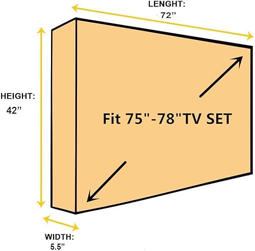 Miniatura 7 de A1Cover - Funda para TV para exteriores de 75 a 78 pulgadas, forro resistente a los arañazos que protege la pantalla LED mejor compatible con
