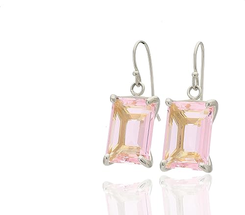Miniatura 7 de Rose Quartz Rectangle Earrings - Self-Love Gold Dangle Earrings for Women - Healing Crystal Gemstone Jewelry