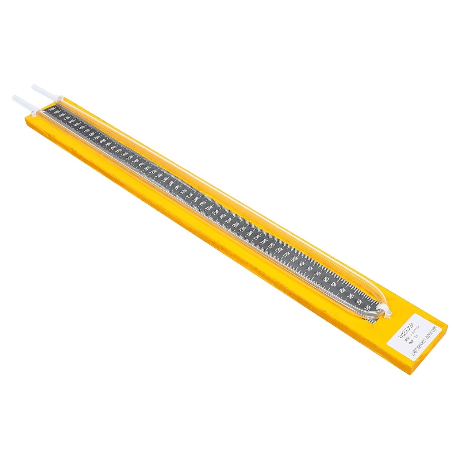 Unomor Stainless Steel 0-10kpa U-Tube Differential Manometer Pressure Gauge 0-5kpa Wood Board Mount for Industrial Air and Water Column Pressure Measurement