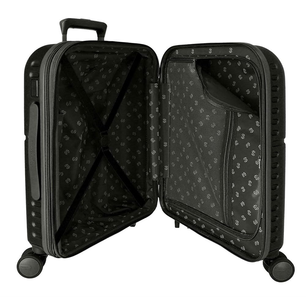 Pepe Jeans Walizka kabinowa, 40 x 55 x 20 cm, czarny, 40x55x20 cms, Walizka kabinowa