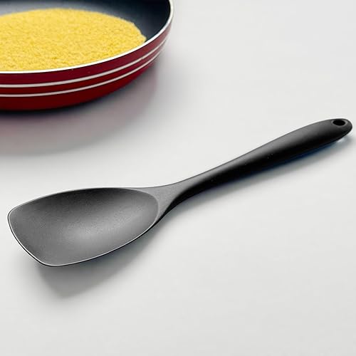 Miniatura 1 de Cuchara de espátula de silicona, cuchara de goma resistente al calor, raspadores flexibles antiadherentes sin costuras para hornear, herramienta de