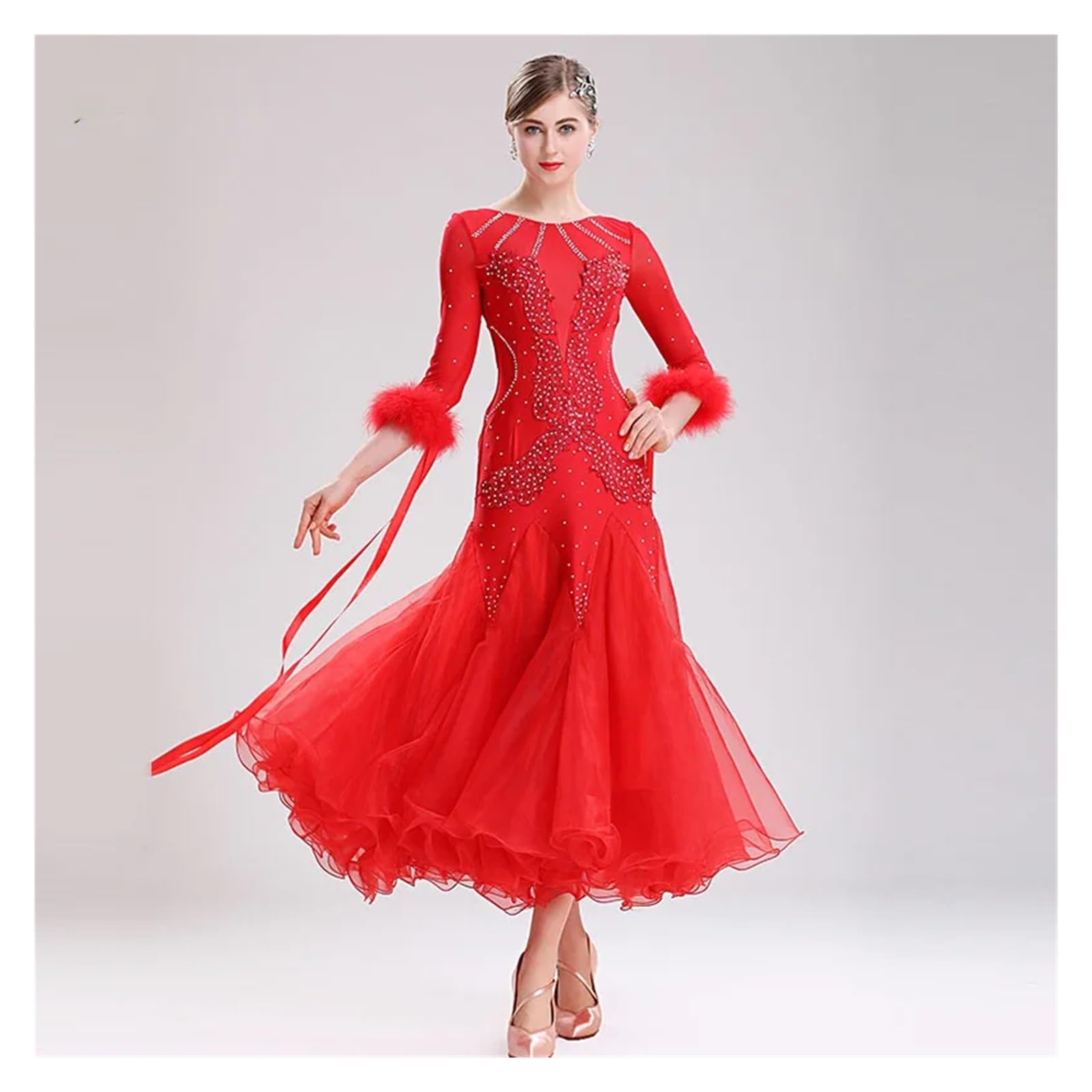 Vestidos de competición Baile salón, Ropa Fiesta vals for Mujeres, Moderno, Disfraces