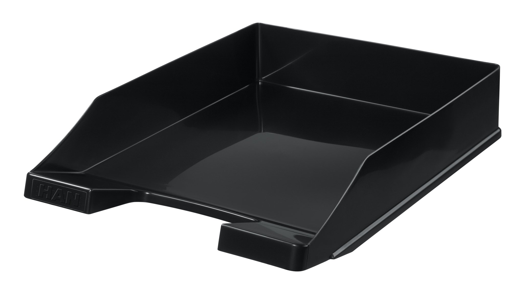 HAN Briefablage Klassik 1027-X-13 in Schwarz/Hochwertige, stapelbare Ablage im modernen Design/Für Briefe & Papiere bis Format A4–C4, 20 Stück