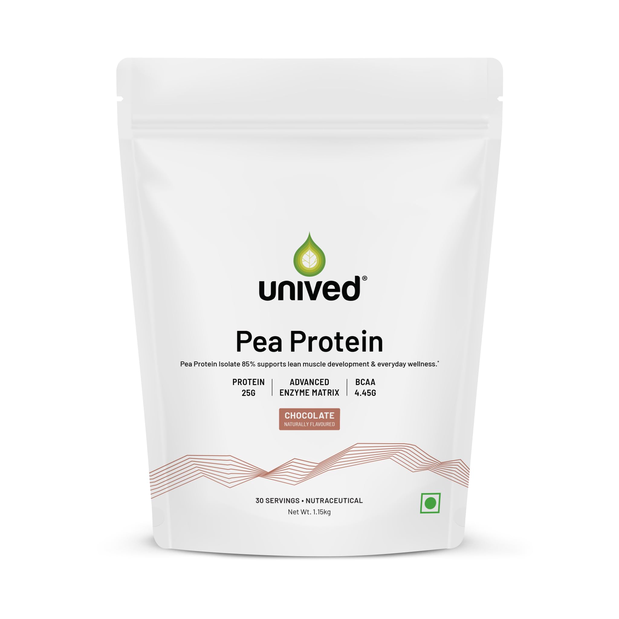 Unived Pea Protein Isolate with Natural Digestive Enzymes, 100% Vegan &