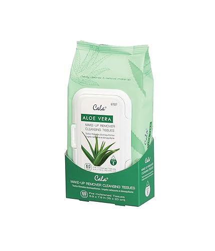 CALA Makeup Remover Cleansing Tissues Aloe Vera, Removes Makeup +