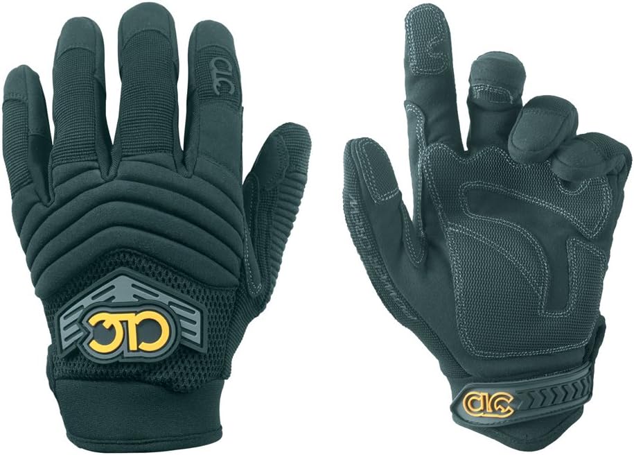 CLC Pit Crew 235BL Black Large Power Crew Glove - Set of 2