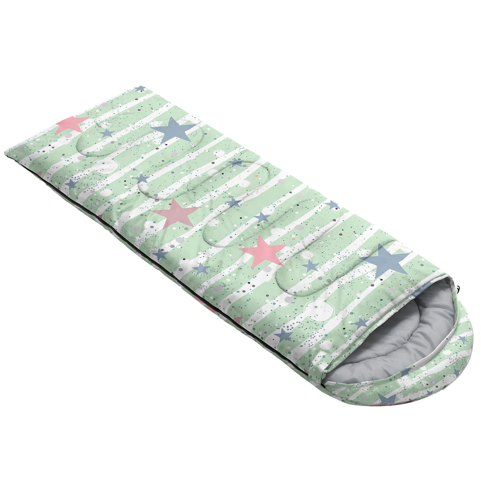 HOSIMA Saco de dormir con diseño de perro de dibujos animados para clima frío para adultos, niñas y niños, impermeable, para hombre, cálido, camping, senderismo, al aire libre, viajes, caza, saco de