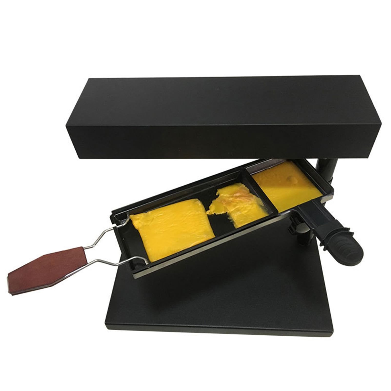 Griglia per Raclette, Piastra Raclette Formaggio Rotabile 600W, Piastra Elettrica per Grigliare Carne e Formaggio, Piastra Grill per Interni