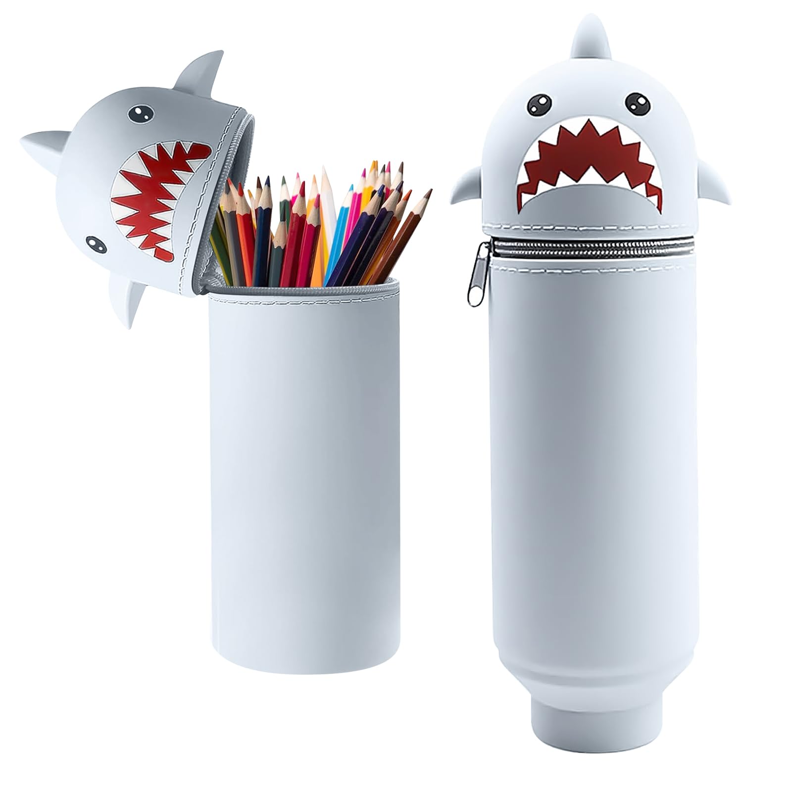 Trousse école Kawaii En Silicone - Design Ours, Verticale, Extensible - Pour Ados, étudiants - Cadeau Rentrée