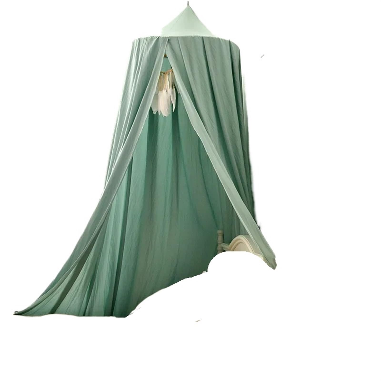 LSNNMU Kids Mosquito Net Curtain Hanging Tent Bed Decor Girl Princess Canopy Living Corner Play Reading For Bed(Green)