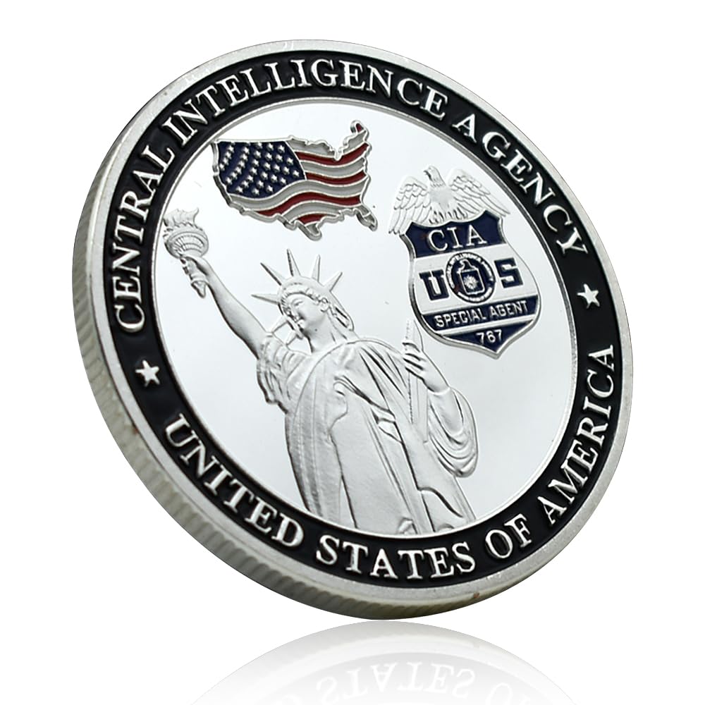 United States Central Intelligence Agency Challenge Moneta Statua Wolności Metalowy Medal Kolekcja Prezent